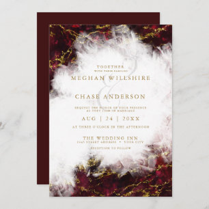 Invitación Boda Geode de cristal de rubí asombroso