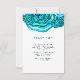Invitación Boda Geode moderno| Recepción azul
