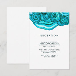 Invitación Boda Geode moderno| Recepción azul