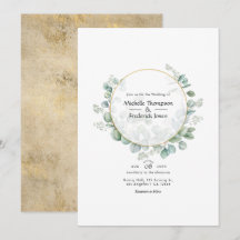 Boda geométrica de eucalipto dorado
