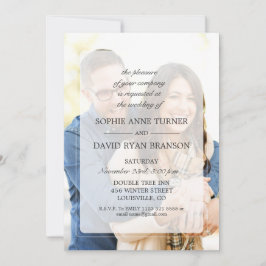 Invitación Boda Geométrica de Foto Desvanecida Moderna