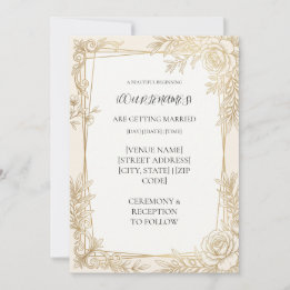 Invitación Boda Geométrica Personalizada