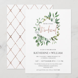 Invitación Boda geométrico de energía eólica de eucalipto de 