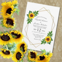 Boda geométrico de girasol