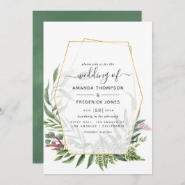 Invitación Boda geométrico de Herbario Forestal