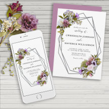 Boda geométrico de la vegetación floral de primave
