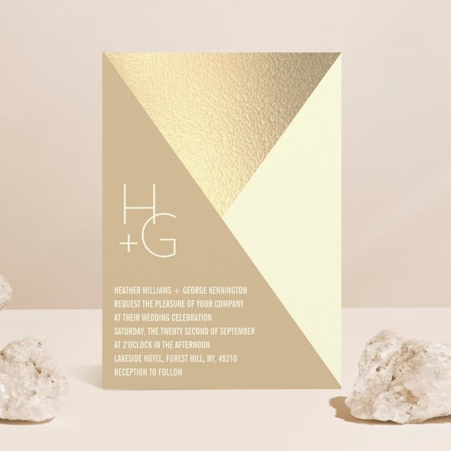 Invitación Boda geométrico Minimalista moderno (Subido por el creador)