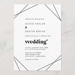 Invitación Boda geométrico moderno