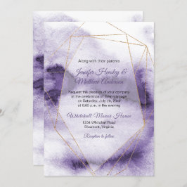 Invitación Boda Geométrico Ombre Ombre Ultra Violeta Moderno