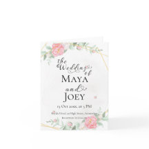 Boda geométrico Rosa romántico