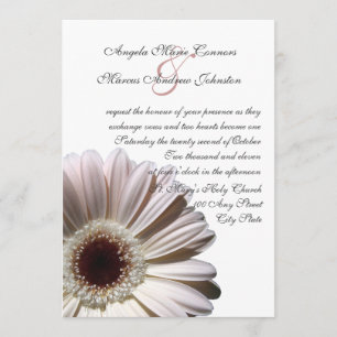 Invitación Boda Gerbera blanca Daisy