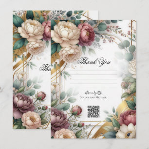 Invitación Boda Glam Floral El Jardín Secreto Dorado