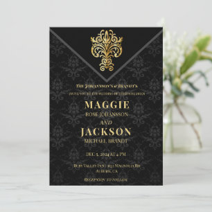 Invitación Boda glamoroso de la noche