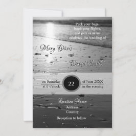 Invitación Boda Glassy Sand Grayscale