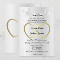 Boda Gold de doble corazón