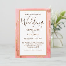 Boda Gold Peach Modern Brown Elegant Script