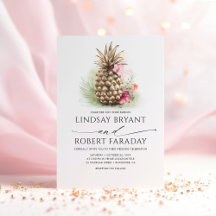 Boda Gold Pineapple Pink Floral Beach