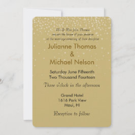 Invitación Boda Gold Sparkles Gold