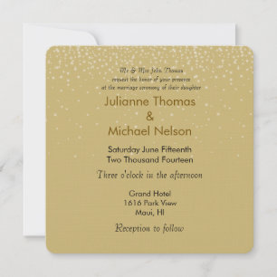 Invitación Boda Gold Sparkles Gold