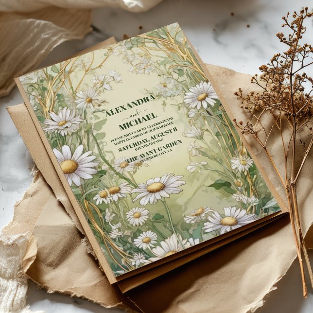 Invitación Boda Gold Vintage de Art Nouveau (Subido por el creador)