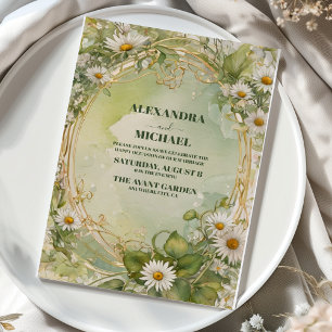 Invitación Boda Gold Vintage de Art Nouveau