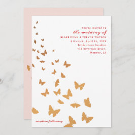 INVITACIÓN BODA GOLDEN BUTTERFLIES
