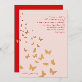 INVITACIÓN BODA GOLDEN BUTTERFLIES
