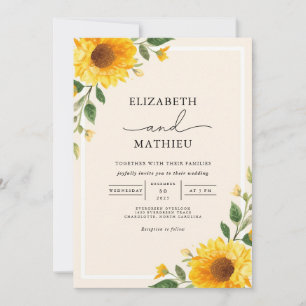 Invitación Boda Golden Floral