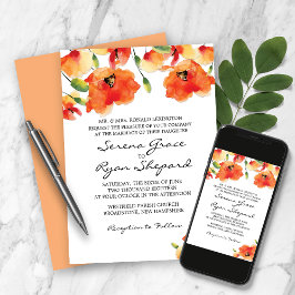 Invitación Boda Golden Poppy de verano
