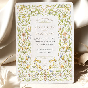 Invitación Boda Golden Rococo Vine