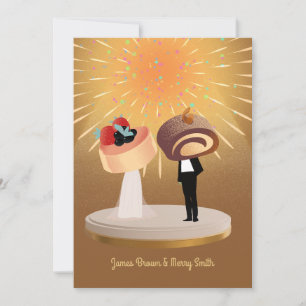 Invitación Boda Golden Shining Sweet