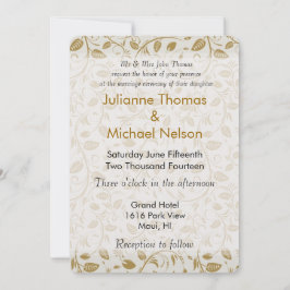 Invitación Boda Golden Vines