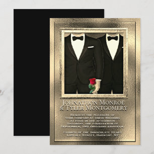 Invitación Boda Golden y Gay