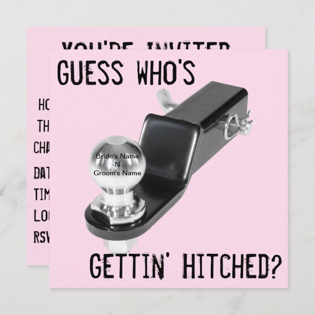 Invitación - Boda - "Golpeado" (Anverso / Reverso)