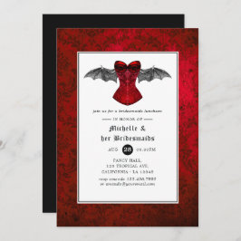 Invitación Boda gótica Bridesmaids Luncheon