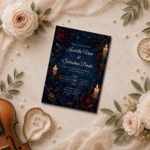 Boda gótica con velas