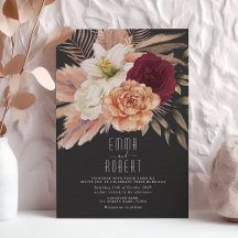 Boda Gótica de Borgoña y Negro