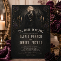 Boda Gótica de Halloween Hasta que la Muerte nos S