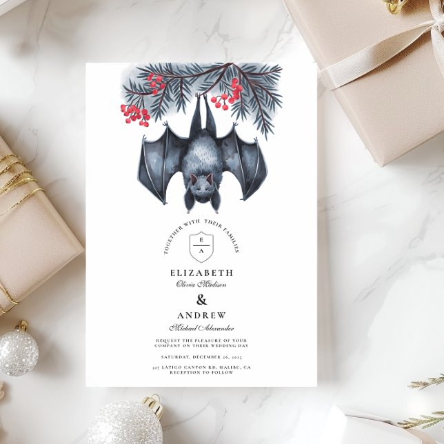 Invitación Boda gótica de invierno colgante (Subido por el creador)
