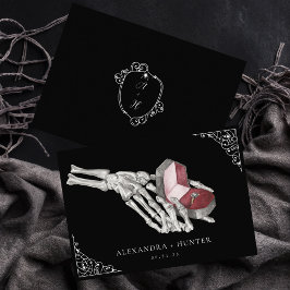 Invitación Boda gótica de la mano de Skeleton Save the Date