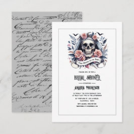 Invitación "Boda Gótica de Regalo para Novia: Hasta que la Mu