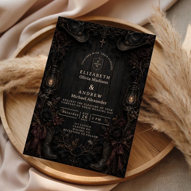 Invitación Boda Gótica en el Campo Oscuro (Subido por el creador)