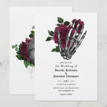 Boda Gótica Esquelética Floral Caprichosa