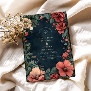 Invitación Boda Gótica Floral Barroca