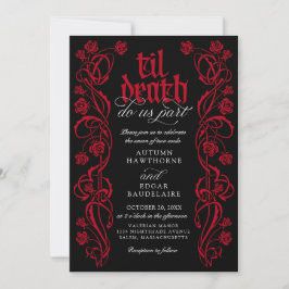 Invitación Boda Gótica Hasta la Muerte