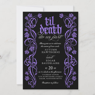 Invitación Boda Gótica Hasta la Muerte