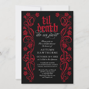Invitación Boda Gótica Hasta la Muerte