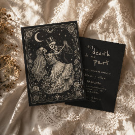 Invitación Boda Gótica Negra Hasta que la Muerte nos Separe