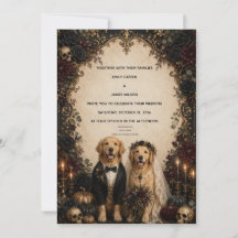 Boda Gótica Personalizada de Retriever Dorado en H