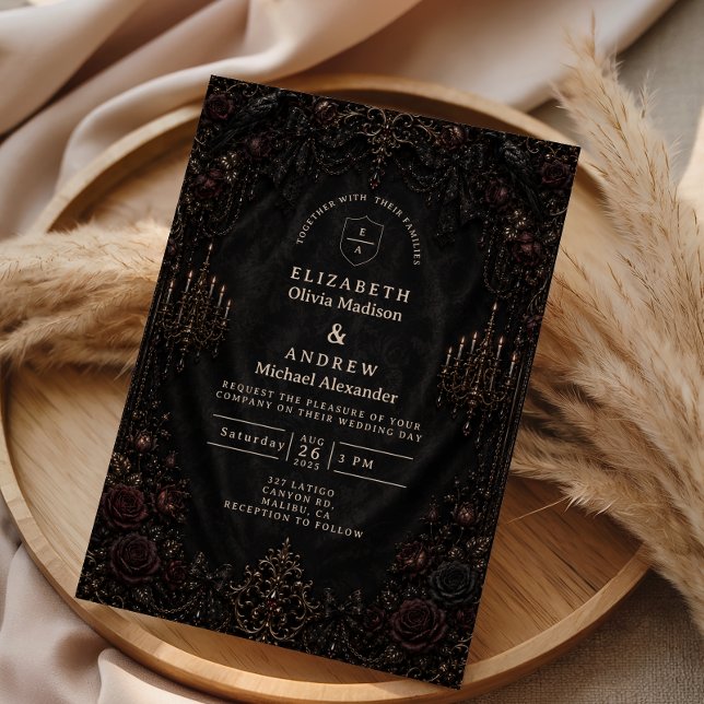 Invitación Boda Gótica Victoriana de Lujo (Subido por el creador)